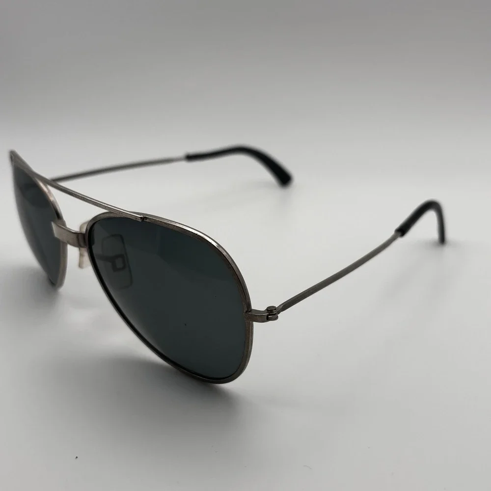 Vintage Cool-Ray Polaroid Aviator‎ Sunglasses Metal Frame Gray Lenses